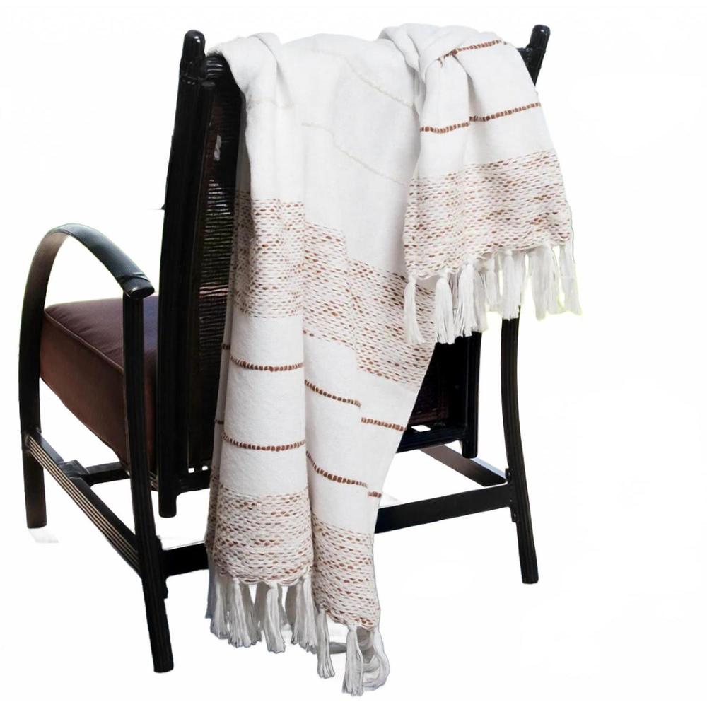 NEW HOWARD'S honeycomb weave throw in clay